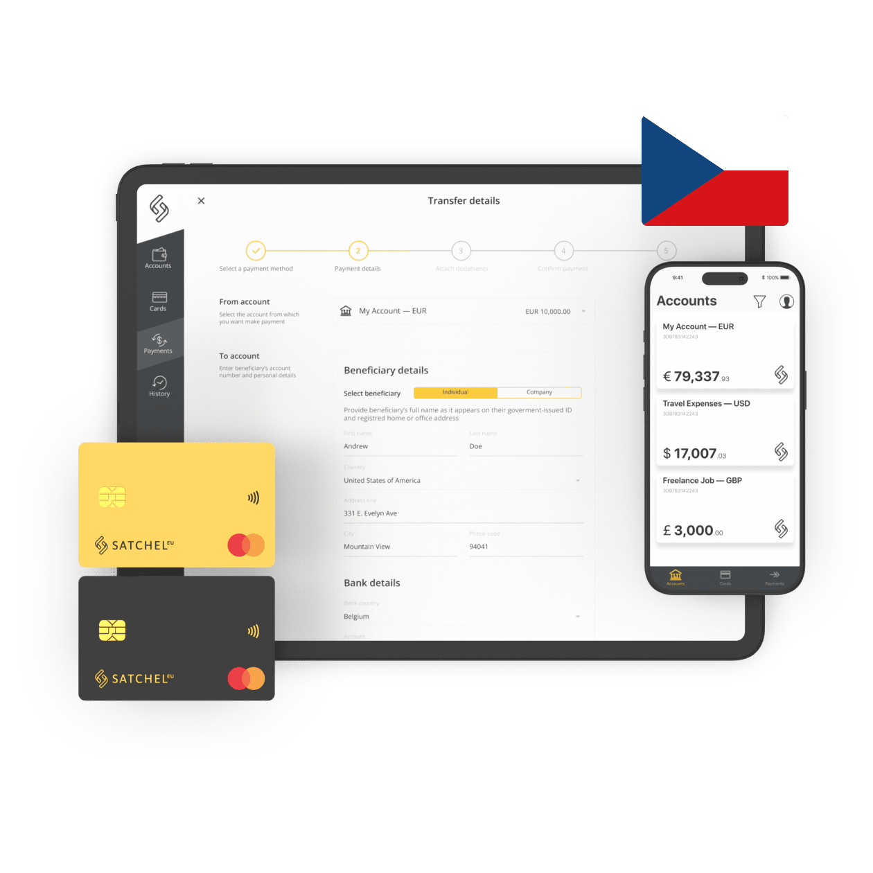 Tablet and phone with financial services