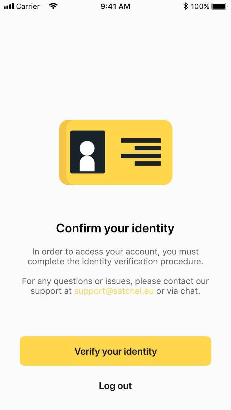 Satchel verification process from mobile