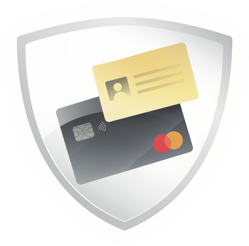 Bank card and personal data